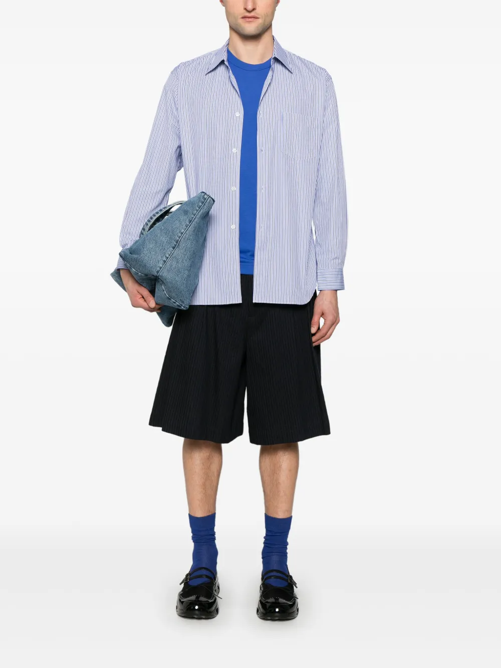 Comme Des Garçons Shirt Gestreept overhemd - Blauw