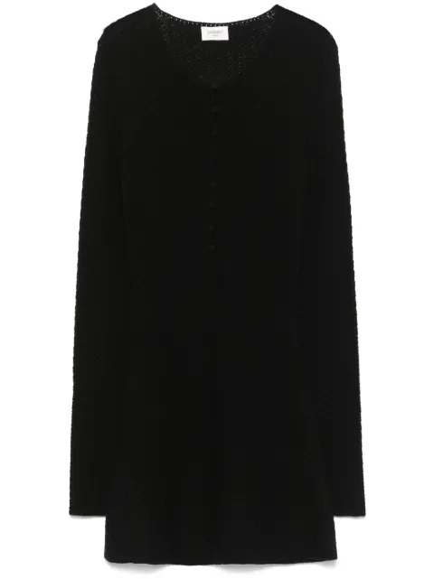 Saint Laurent vestido corto tejido de crochet