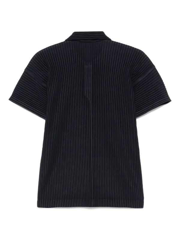 Homme Plissé Issey Miyake プリーツ ポロシャツ | ブルー