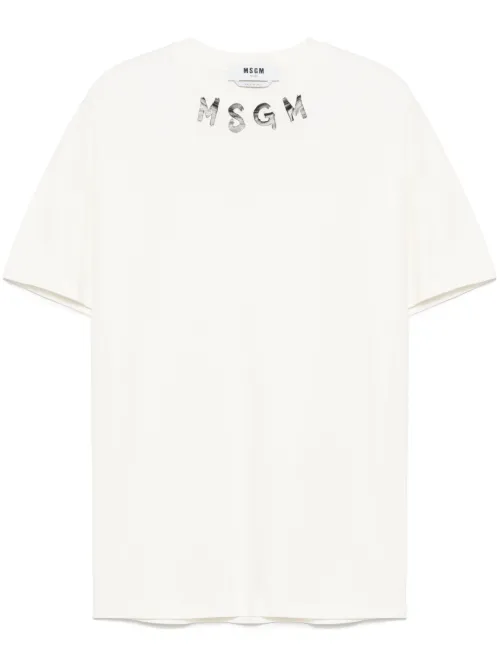 T-shirt à logo imprimé - MSGM - Modalova