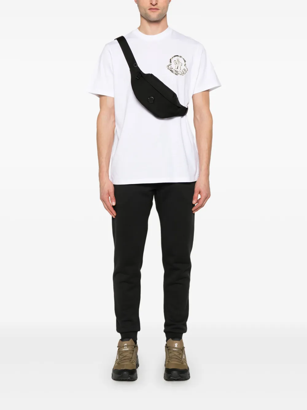 Moncler T-shirt met logoprint - Wit