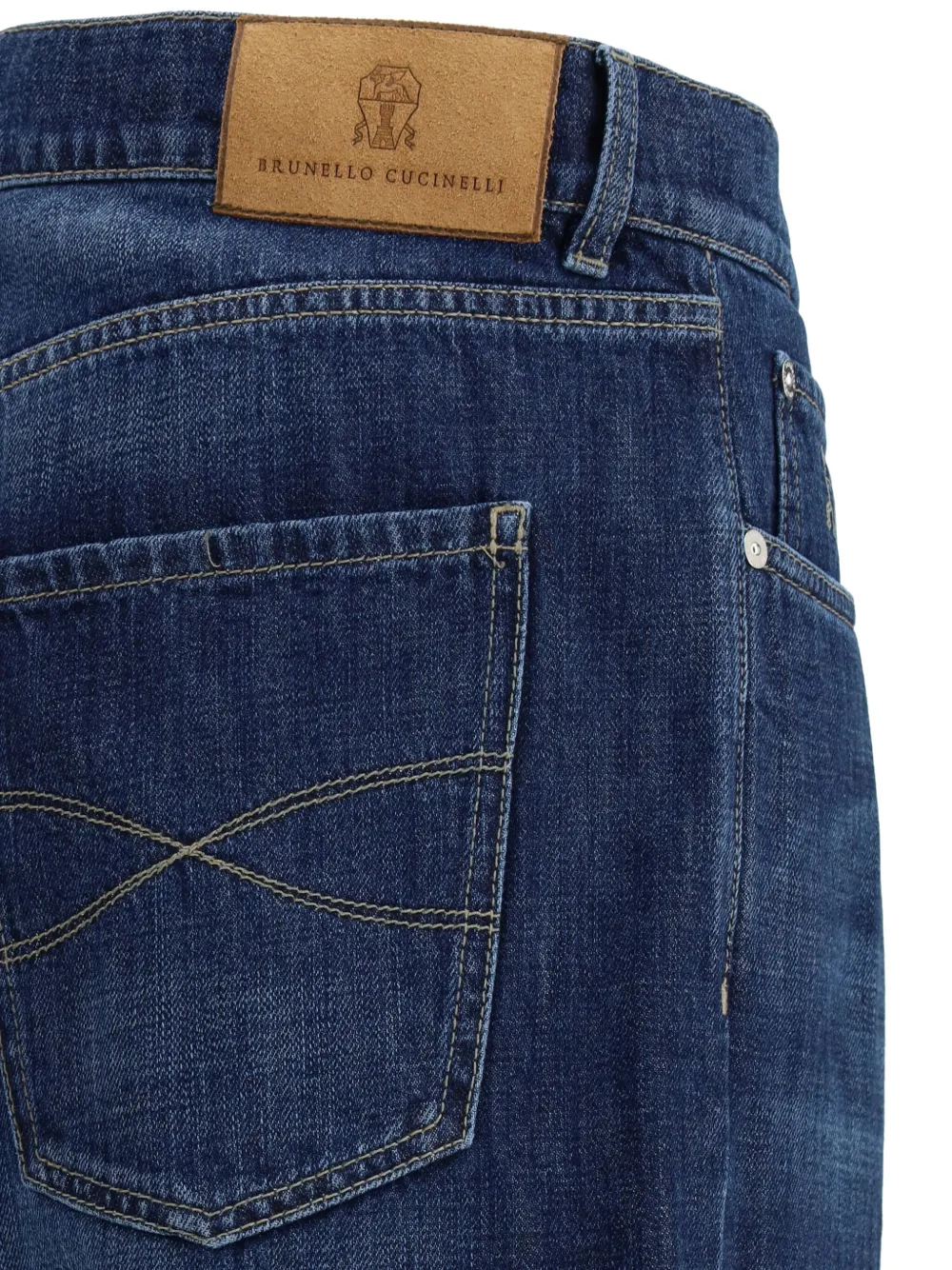 Brunello Cucinelli Jeans met vijf zakken Blauw