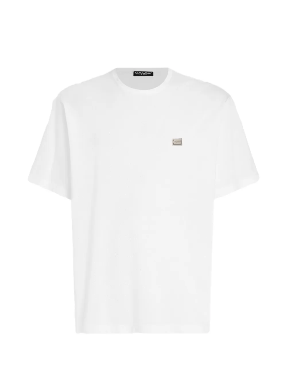 Dolce & Gabbana T-shirt met logoplakkaat Wit