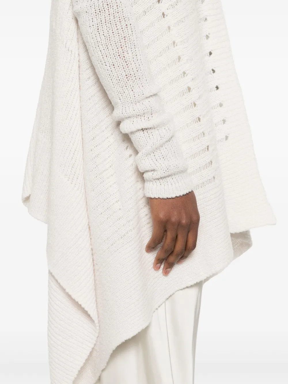 Shop Rick Owens Wraparound Cardigan In Neutrals