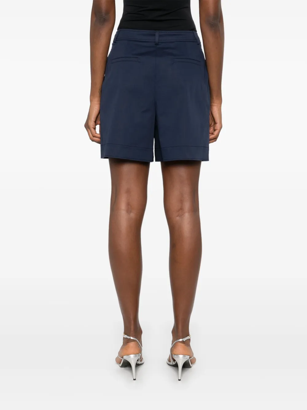 Alberta Ferretti Shorts met plooidetail Blauw