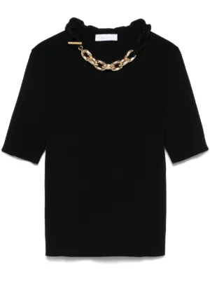 Patou logo-jacquard Cropped Top | Black | FARFETCH OM