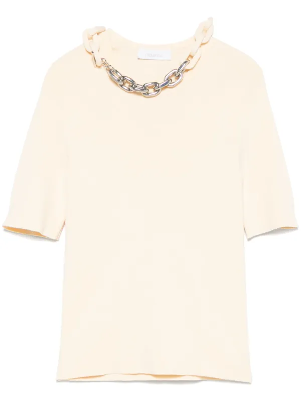 Rabanne Chain Link-detail Top in Neutrals
