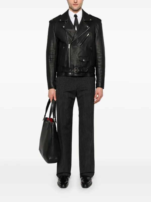 Saint Laurent Zipped Cuffs Jacket | Black | FARFETCH ZA