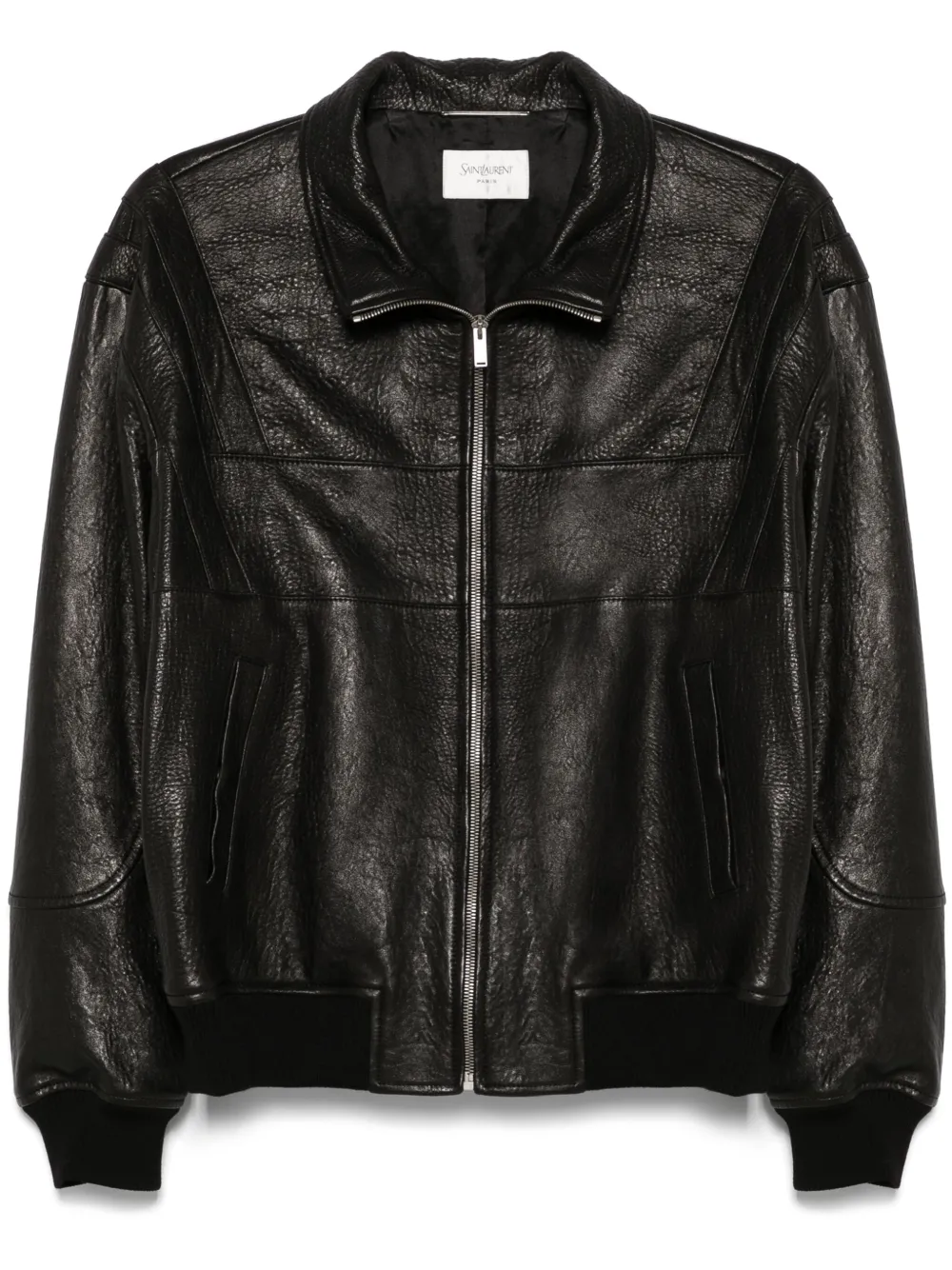 Saint Laurent Leren jack Zwart
