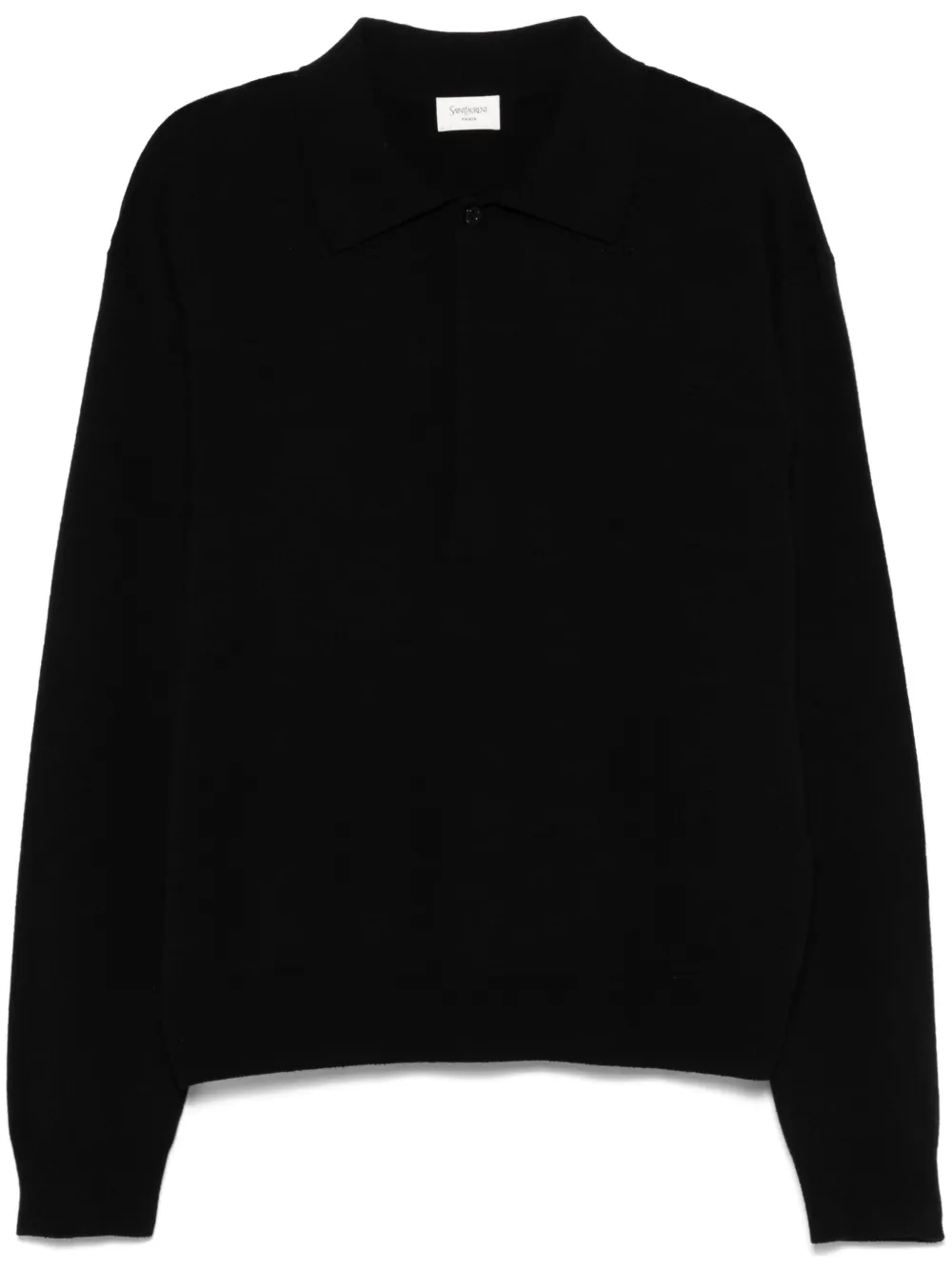 Saint Laurent playera tipo polo con manga larga | negro | Image 1