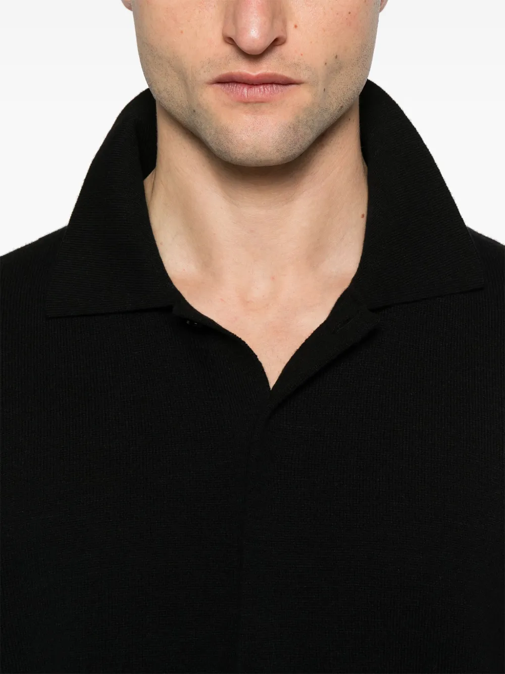 Saint Laurent Wollen poloshirt Zwart