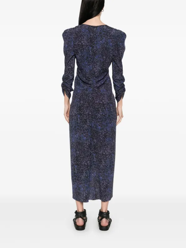 ISABEL MARANT Albini Midi Dress | Blue | FARFETCH ISABEL MARANT Albini Midi Dress | Blue | FARFETCH