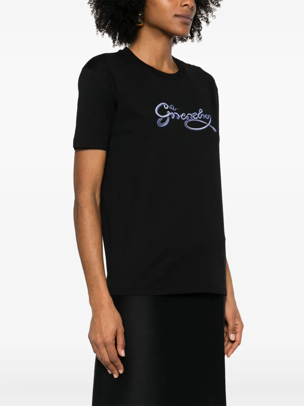 Givenchy T-shirt met slangenprint Zwart