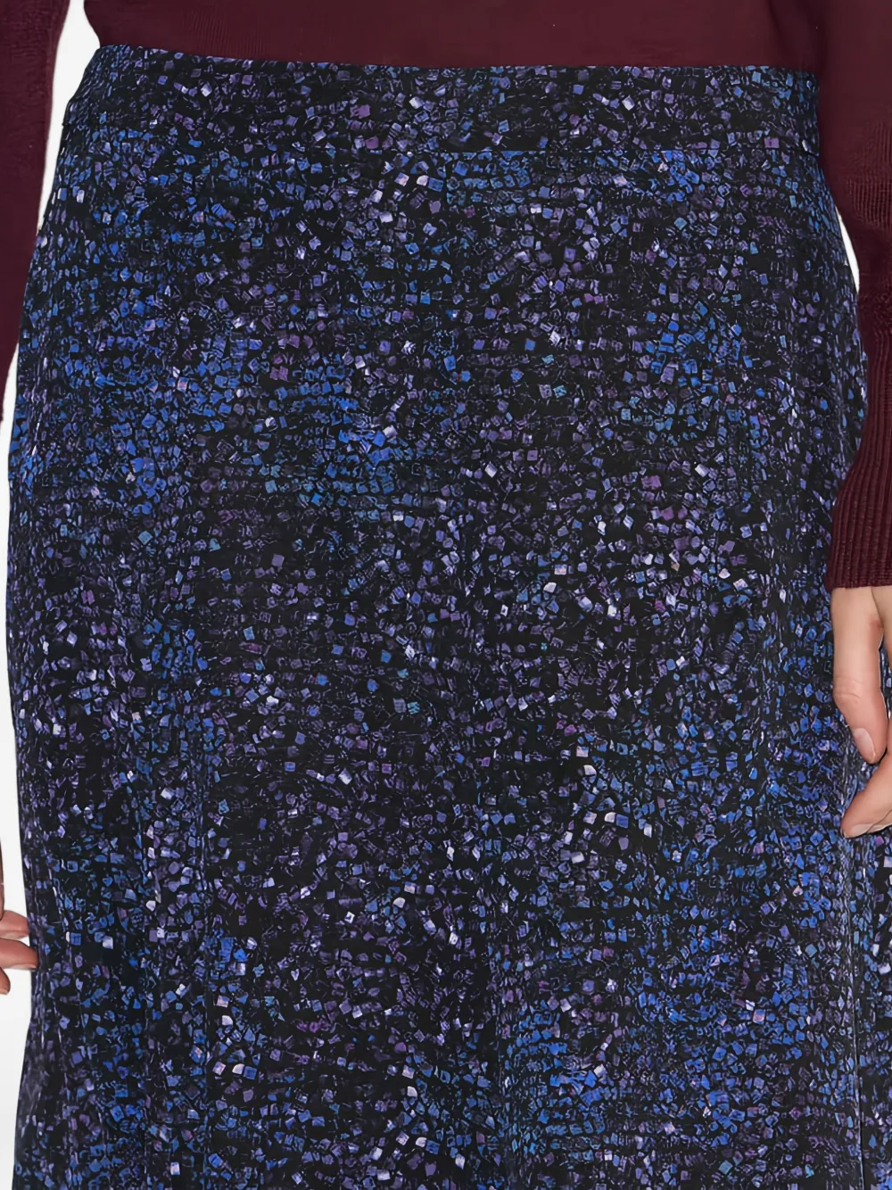 Isabel Marant Sequin-pattern Midi Skirt In Blue