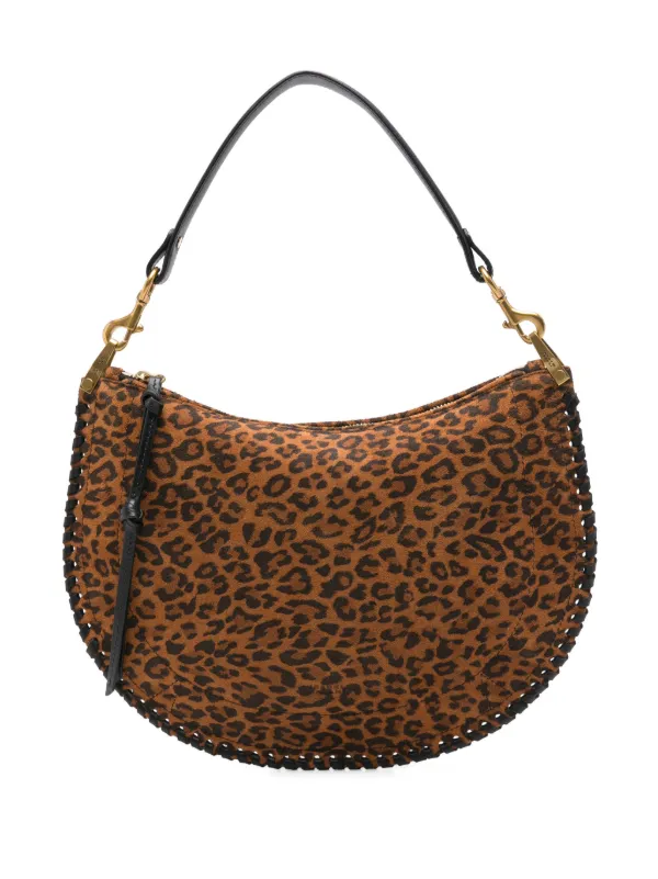Isabel Marant Oskan Soft Zip Shoulder Bag in Brown