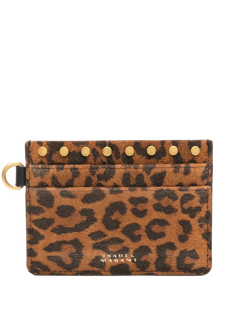 ISABEL MARANT Pasjeshouder met luipaardprint Bruin
