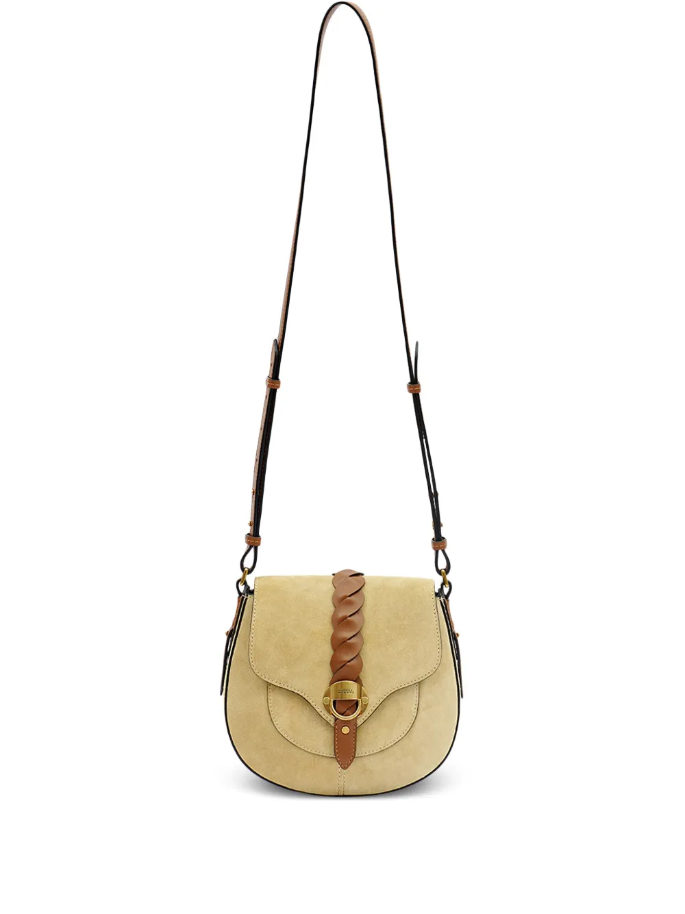 ISABEL MARANT Kleine Altay tas met gevlochten band Beige