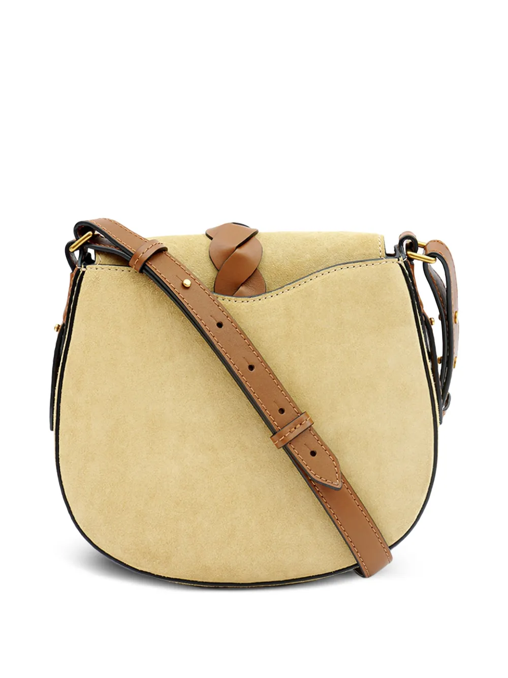 ISABEL MARANT Kleine Altay tas met gevlochten band Beige