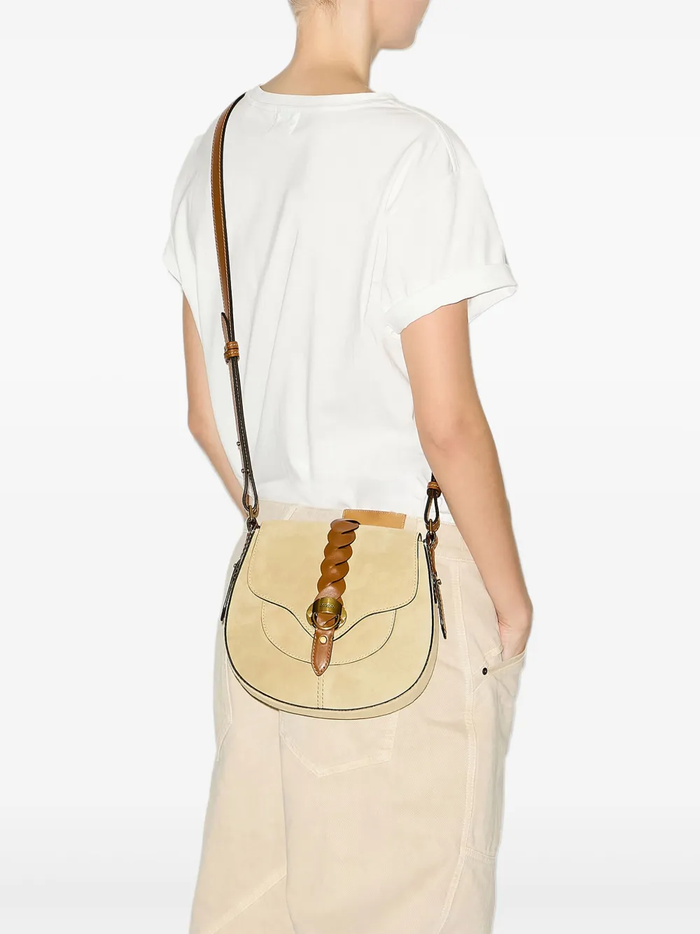 ISABEL MARANT small Altay braided-strap saddle bag | Image 2