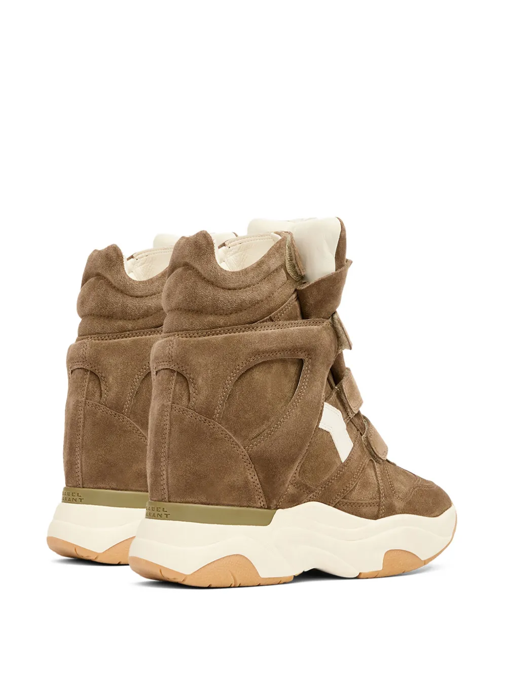 ISABEL MARANT Balskee suede wedge high-top sneakers Brown