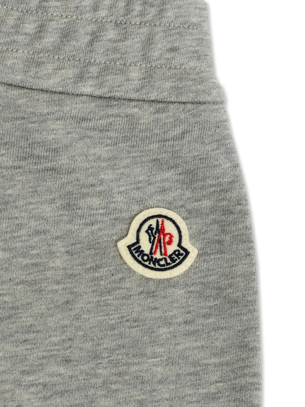 Moncler Enfant Katoenen trainingsshorts met logoprint Grijs
