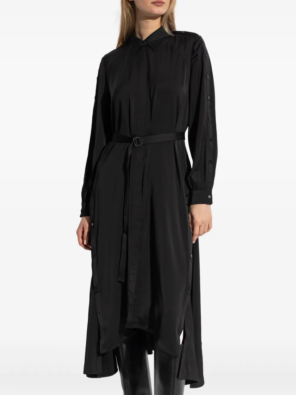 AllSaints Lexi midi dress - Zwart