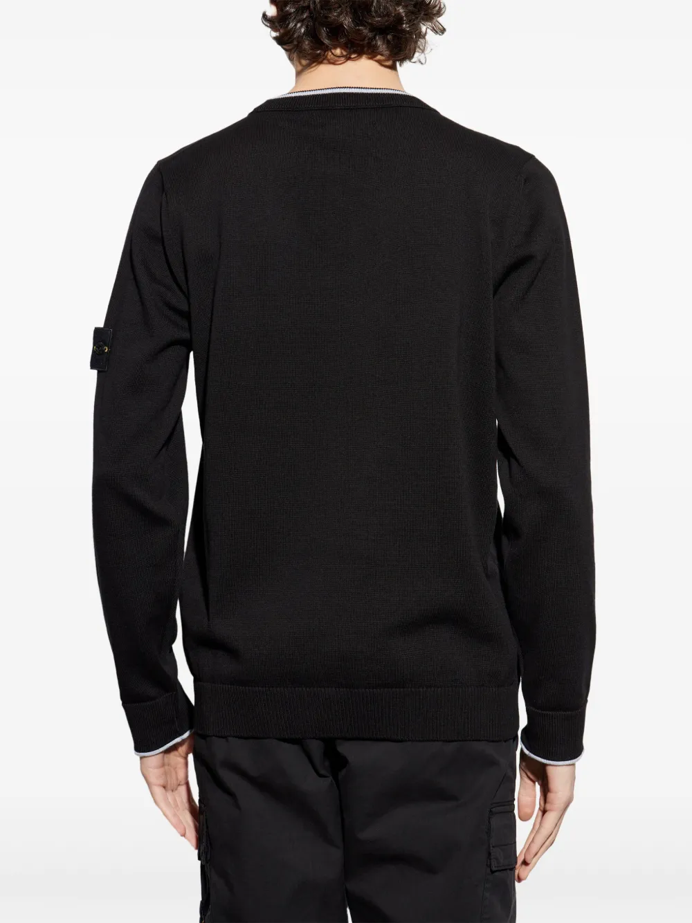 Stone Island Trui met Compass-logopatch Zwart