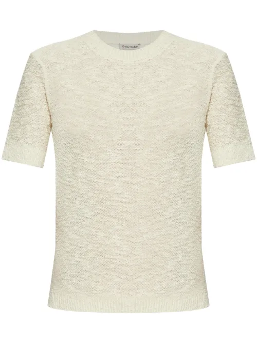 T-shirt en maille ajourée - Moncler - Modalova