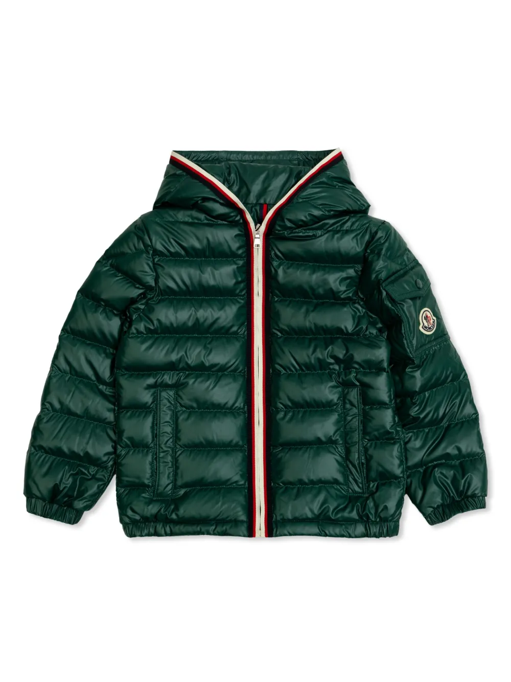 Moncler Enfant Gewatteerd jack met logopatch Groen