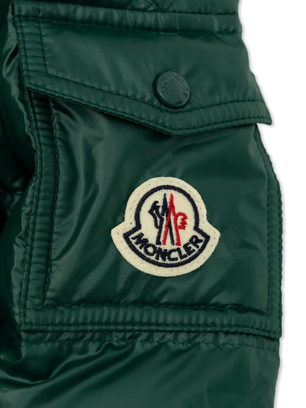 Moncler Enfant Gewatteerd jack met logopatch Groen