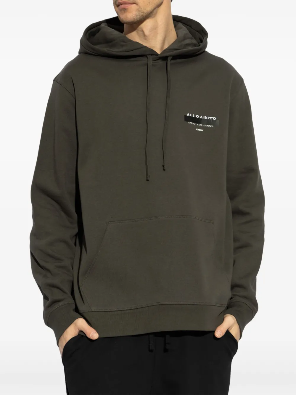 AllSaints Redact hoodie Zwart