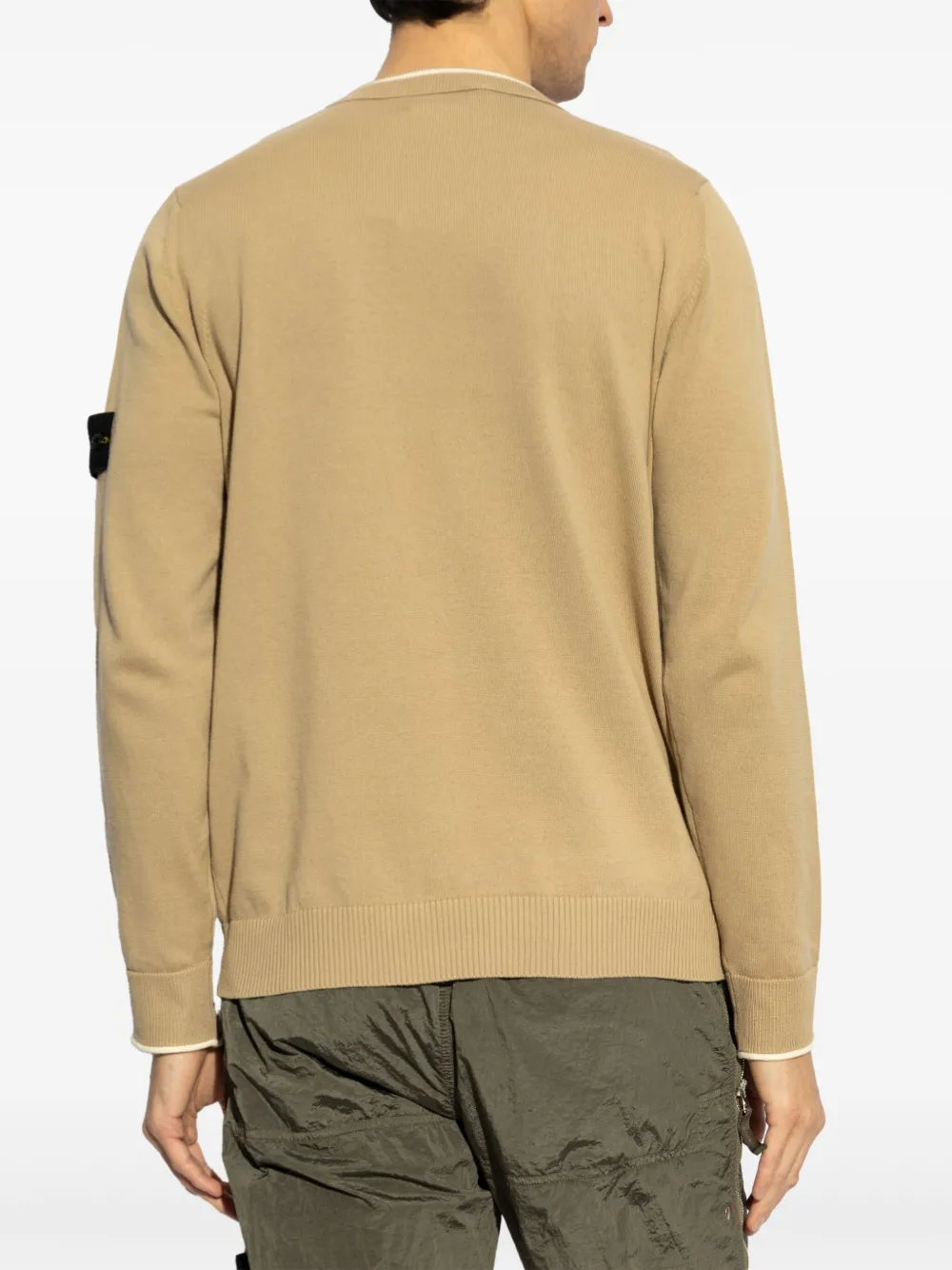 Stone Island Trui met Compass-logopatch Beige
