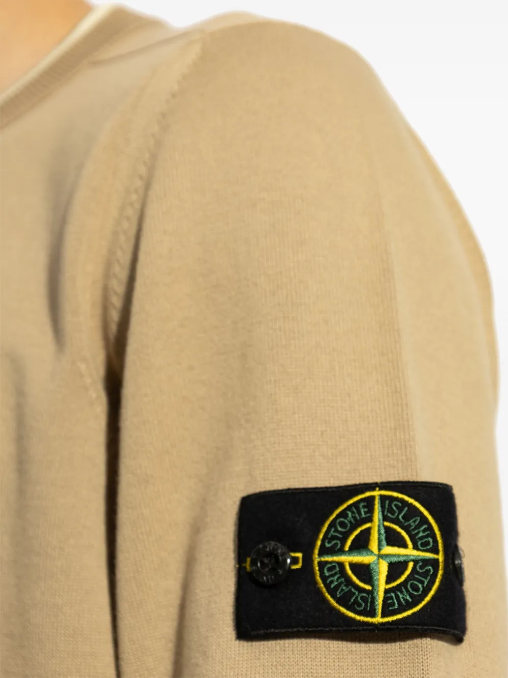 Stone Island Trui met Compass-logopatch Beige