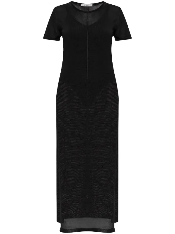 Lemaire Side-slits Maxi Dress in Black