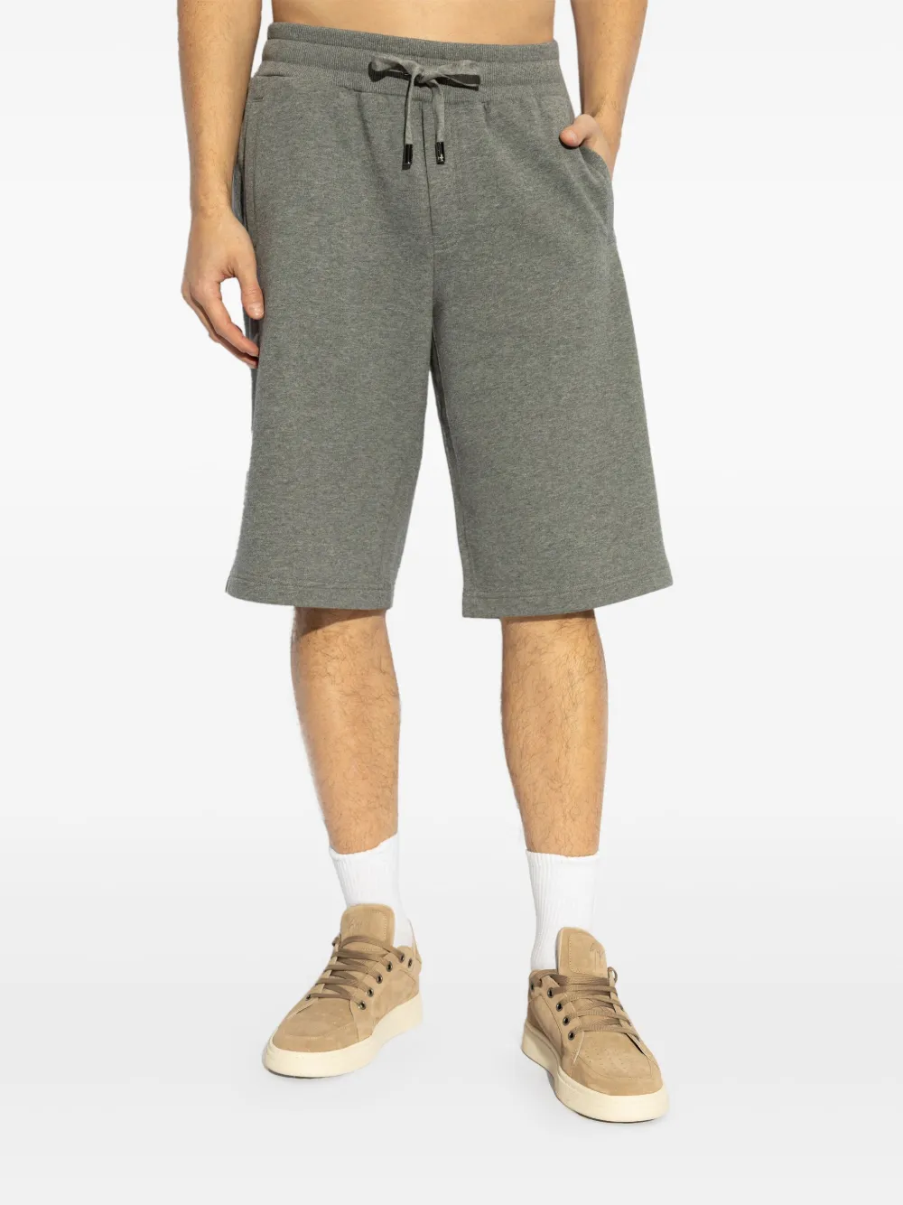 Dolce & Gabbana Trainingsshorts met logoplakkaat Grijs