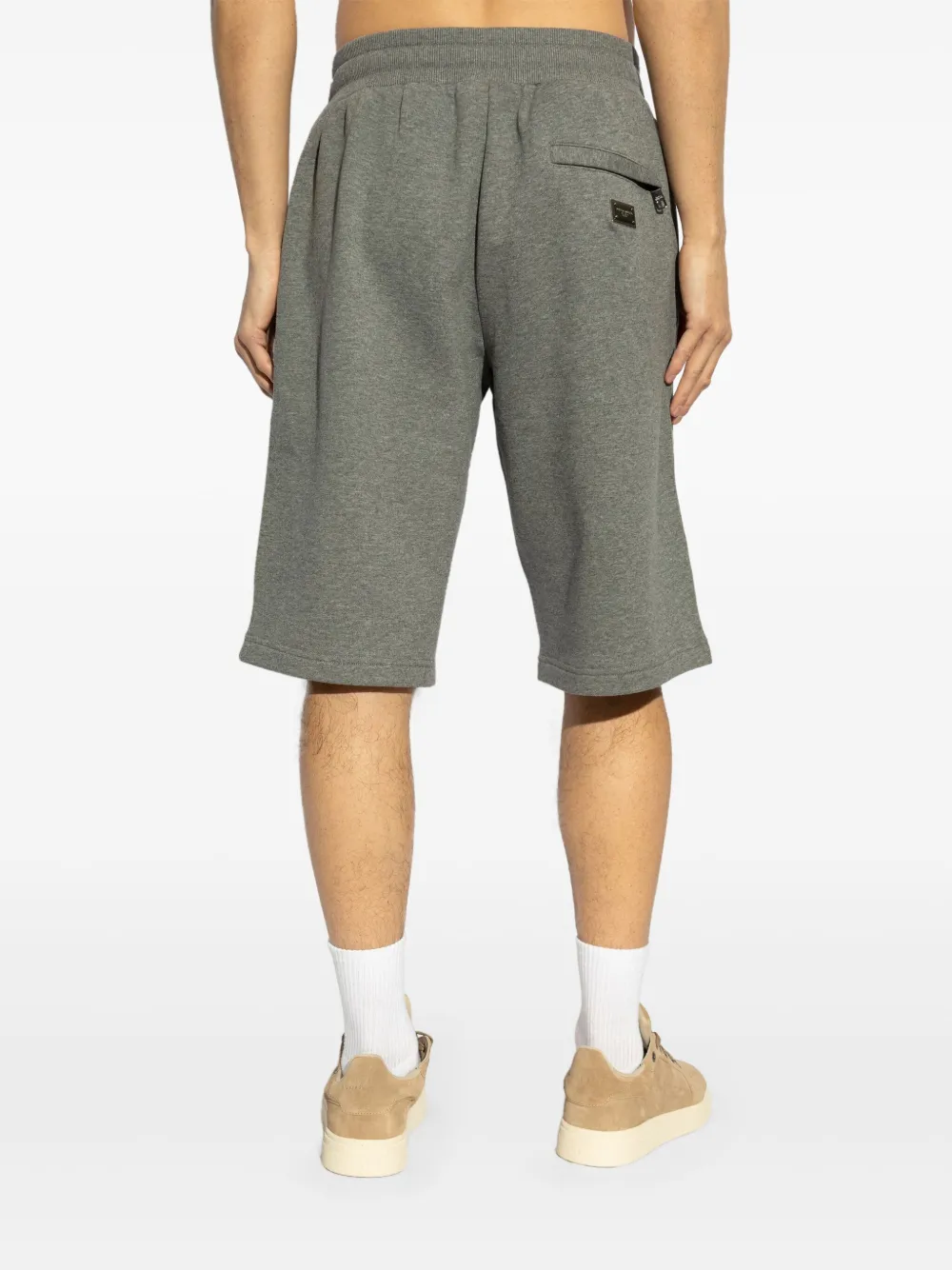 Dolce & Gabbana Trainingsshorts met logoplakkaat Grijs