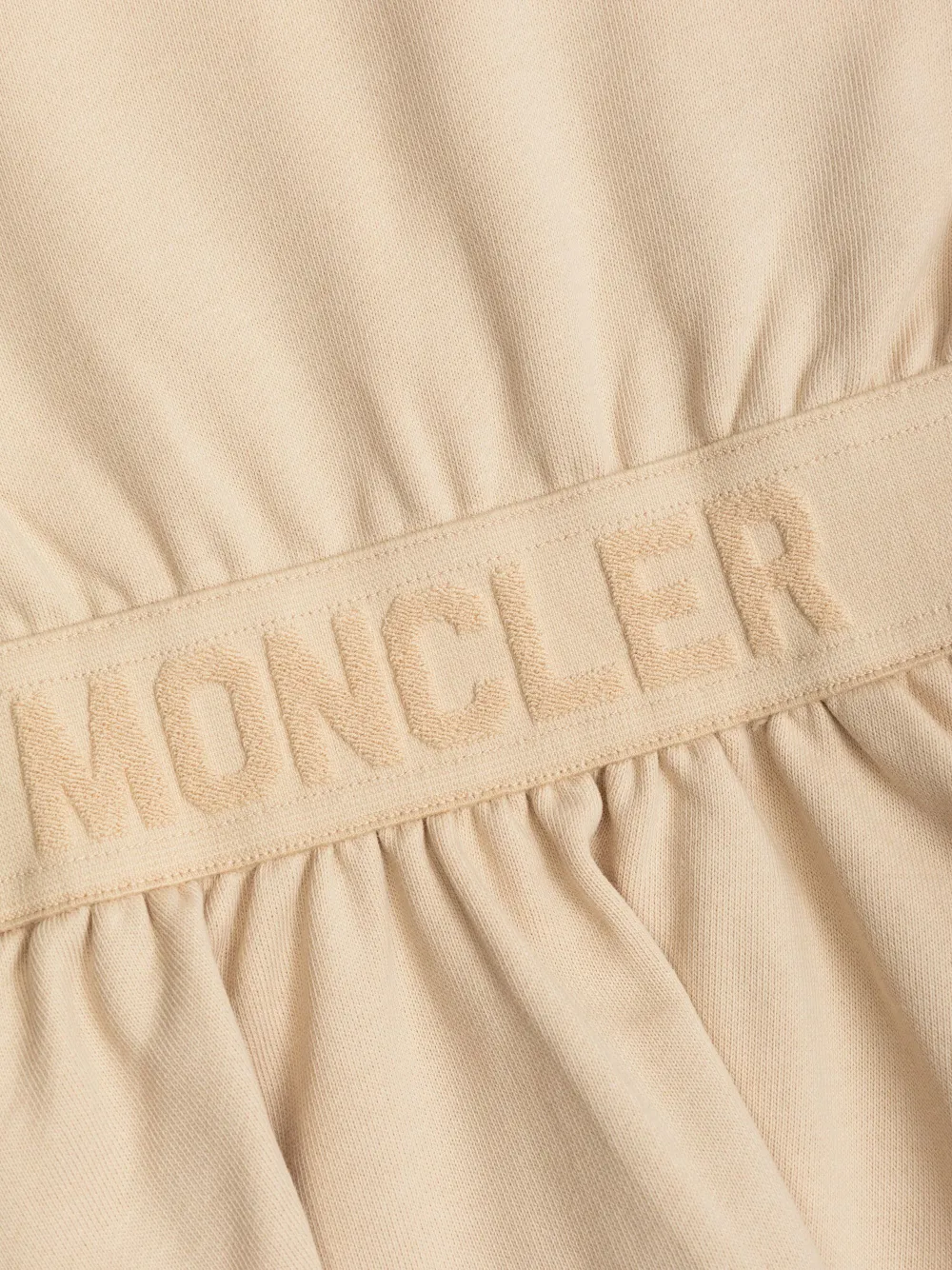 Moncler Enfant Sweaterjurk met logoband Beige