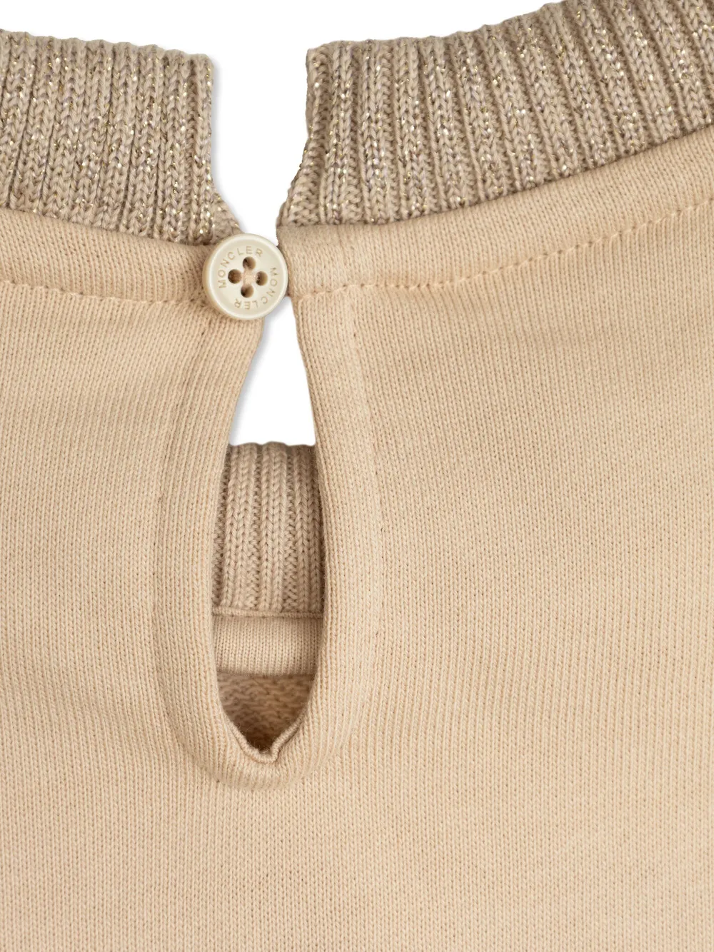 Moncler Enfant Sweaterjurk met logoband Beige