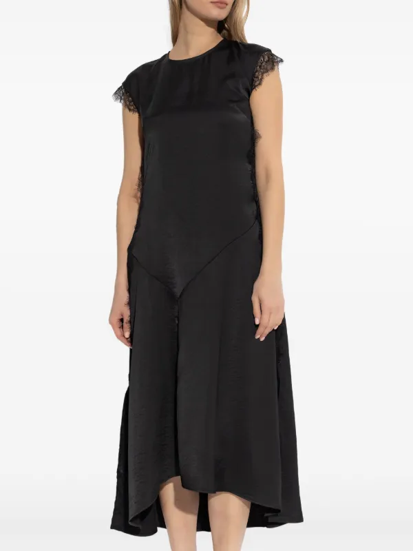 allsaints midi dress Sheena Cotton Midi Dress Black