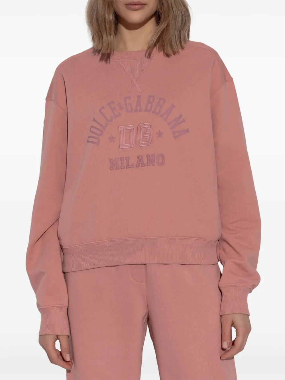 Dolce & Gabbana Sweater met logoprint Roze