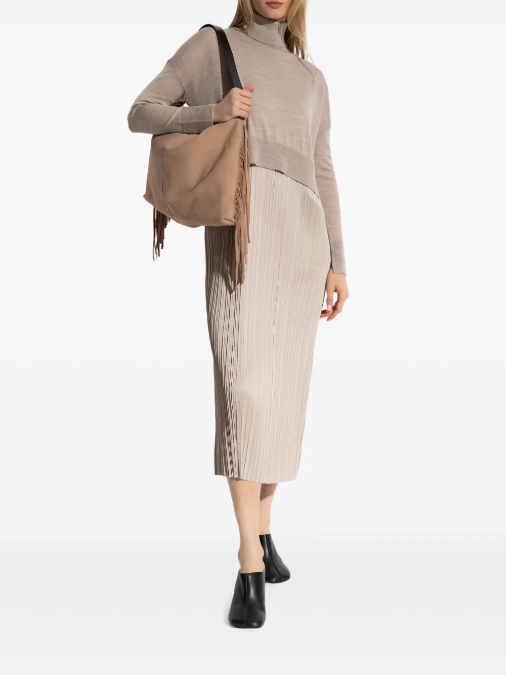 AllSaints Vittoria jurk - Beige