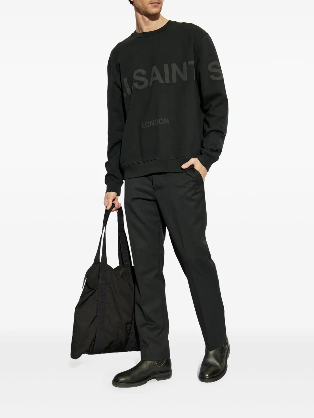 AllSaints Biggy sweater Zwart