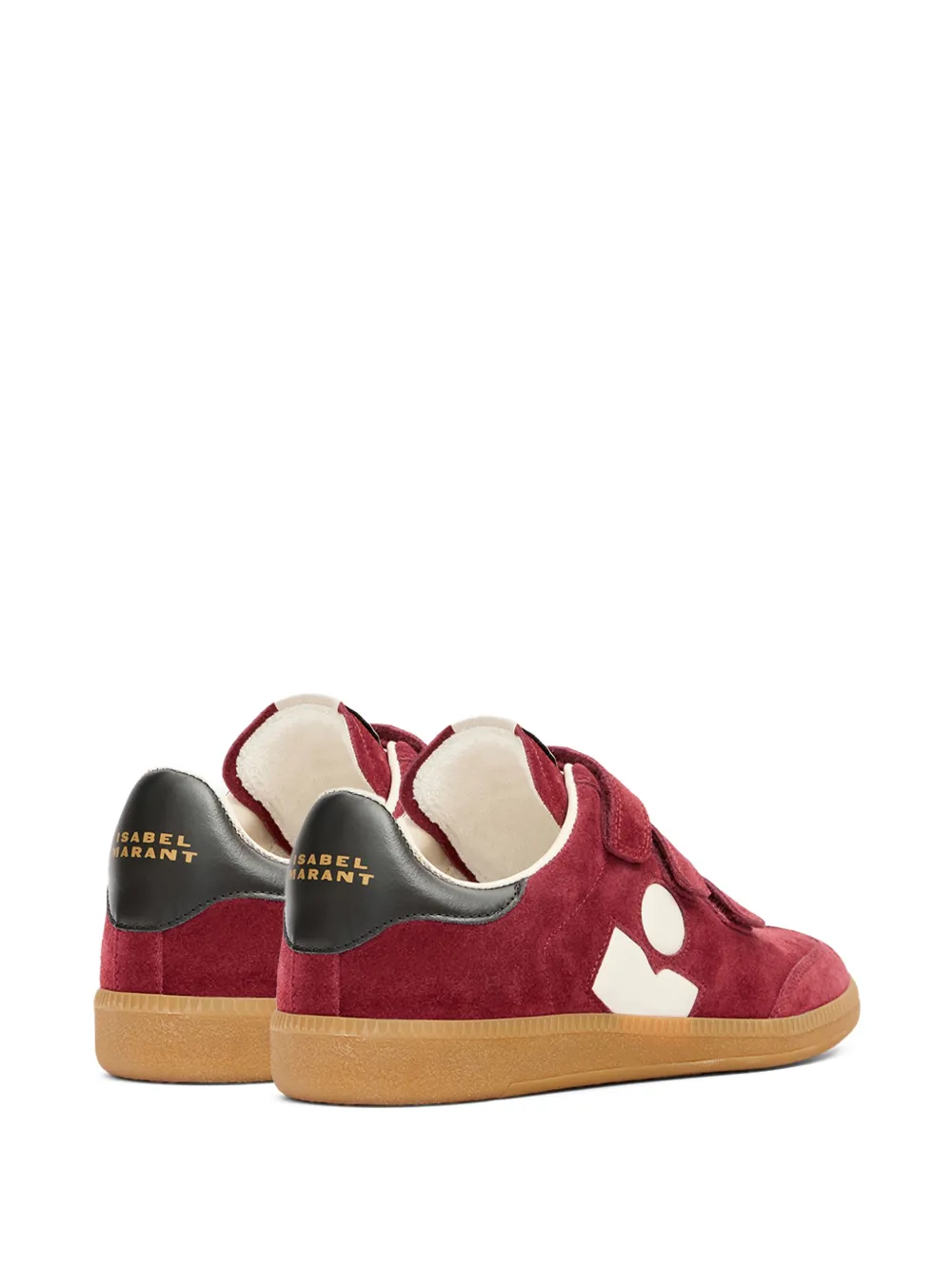 ISABEL MARANT Beth touch-strap suede sneakers Red