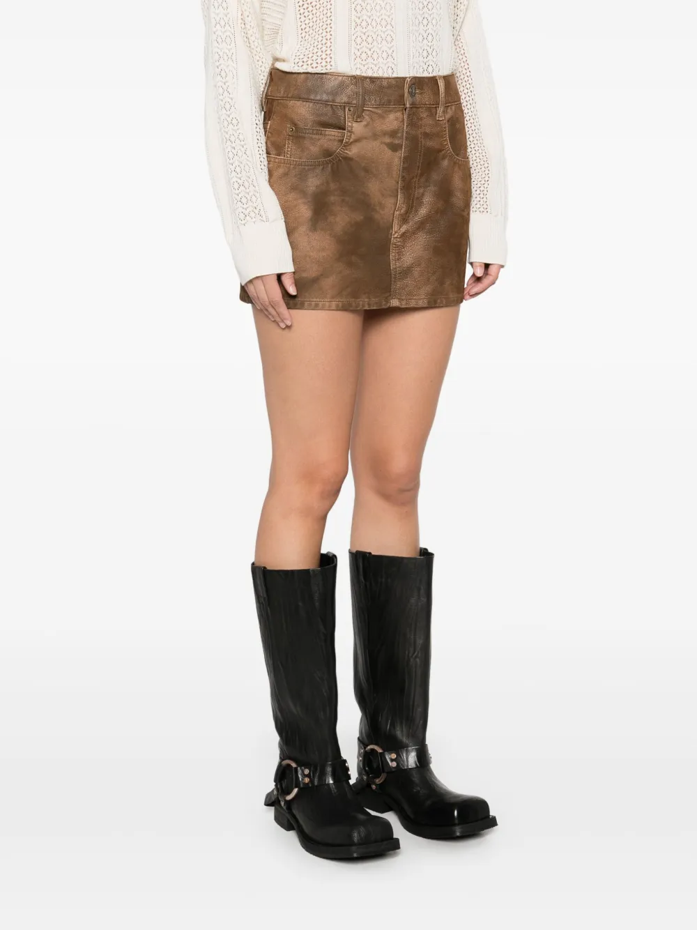 MARANT ÉTOILE Kimmy mini-rok Bruin