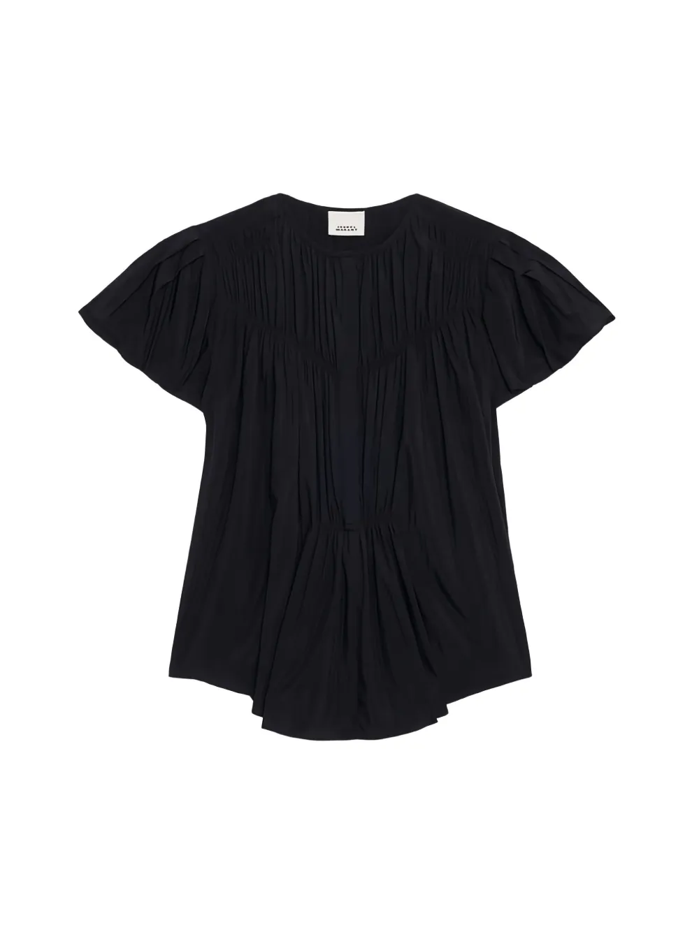 ISABEL MARANT gathered-sleeve blouse - Zwart