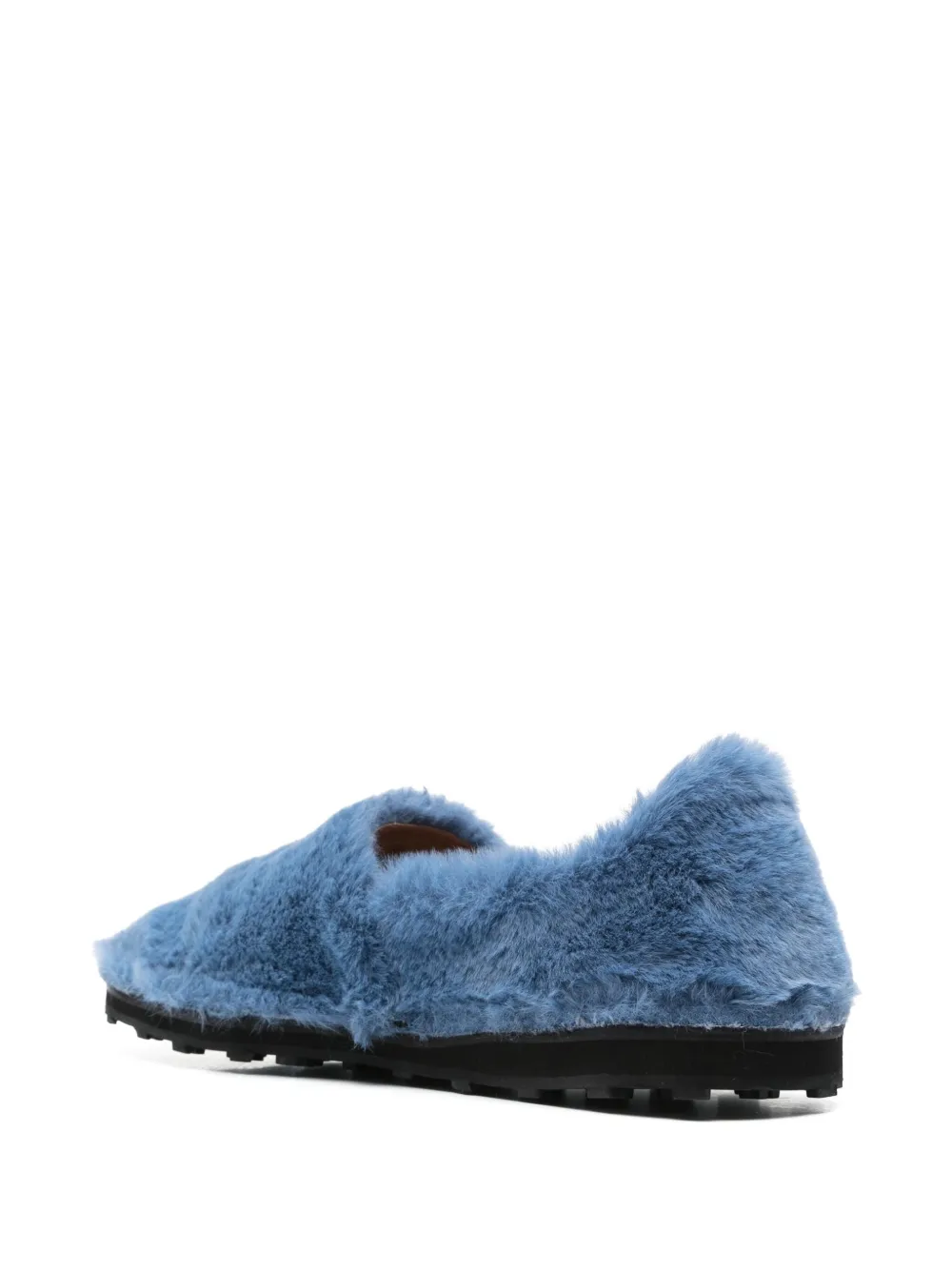 Marni faux-fur slippers Blue