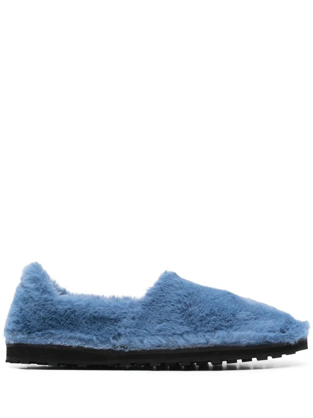 Marni faux-fur slippers Blue