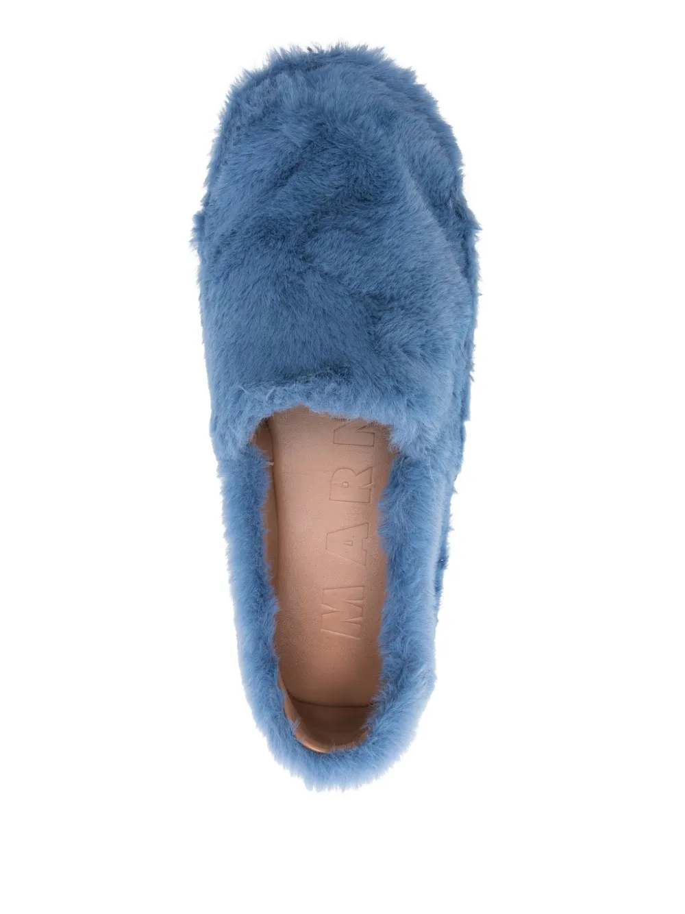 Marni faux-fur slippers Blue