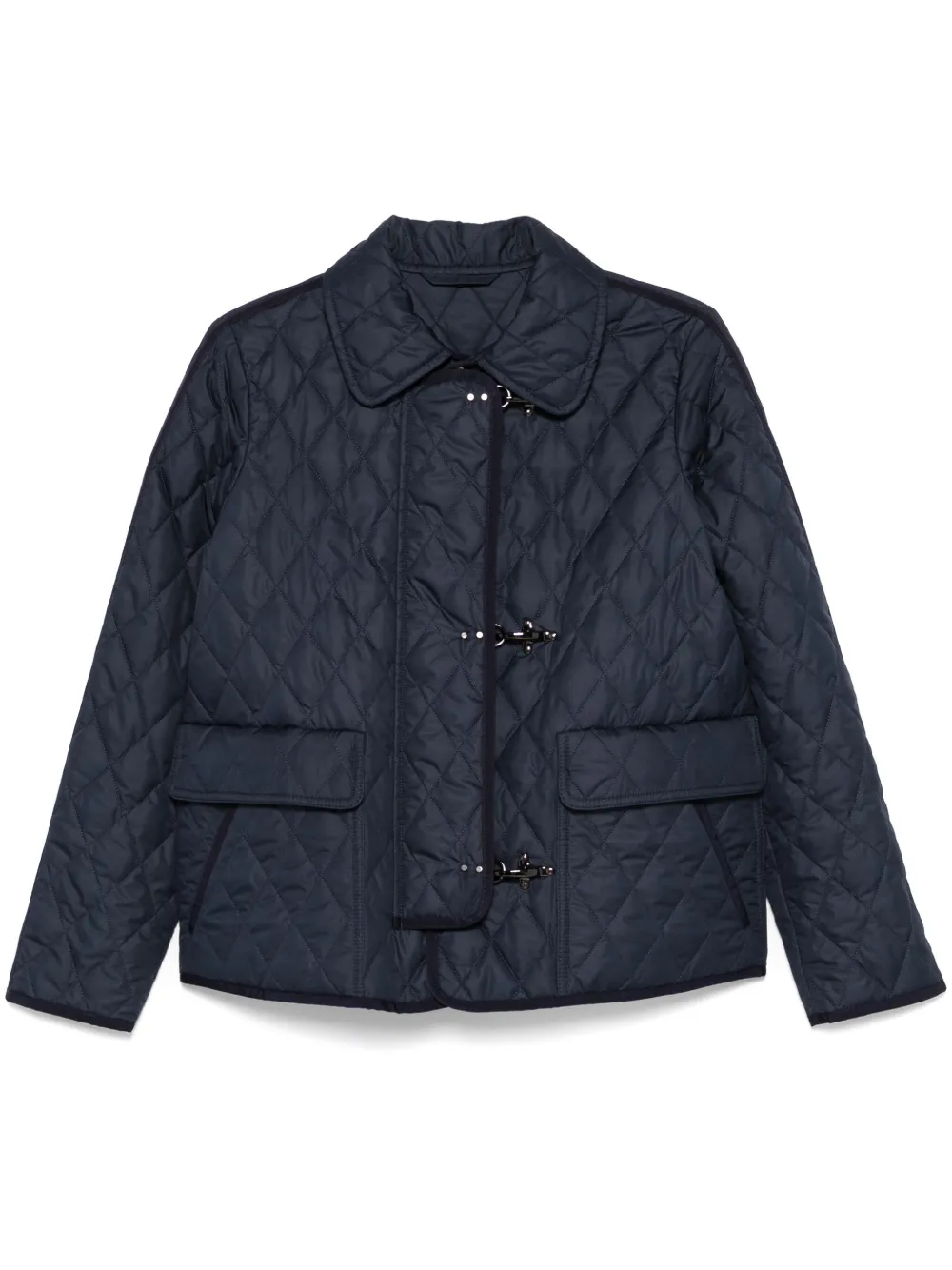 diamond-quilted puffer jacket