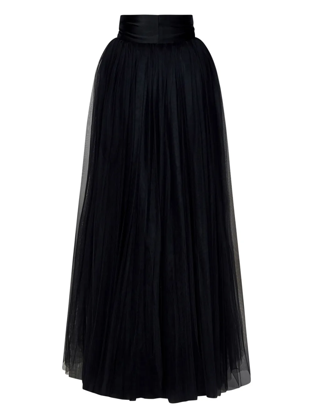 ROOM76 tulle-overlay maxi skirt - Zwart